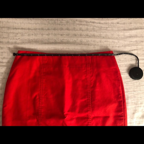 2/$10 MixMatch LOFT Poppy Red A- line Skirt Size 4P fits S/M - Picture 5 of 6